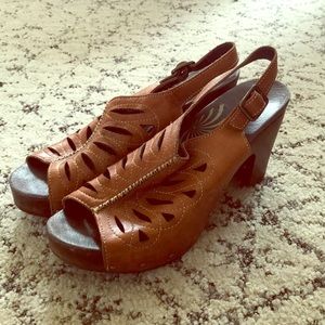 Dansko Slingback Platform Clogs